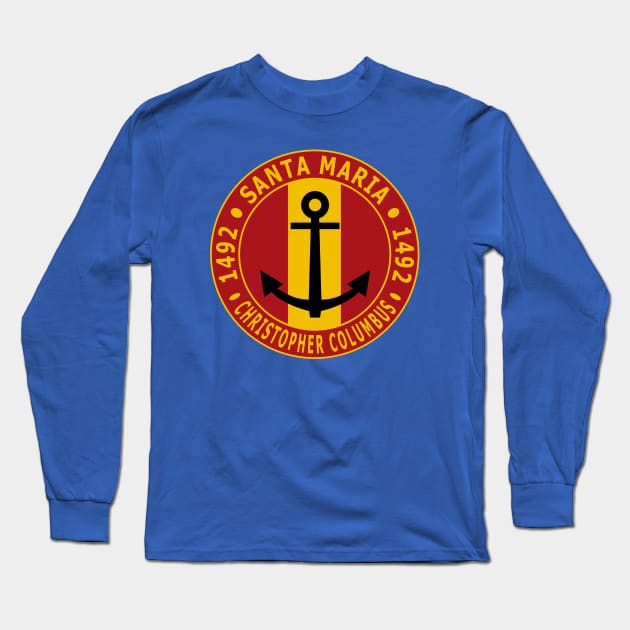 Santa Maria - Christopher Columbus Long Sleeve T-Shirt by Lyvershop